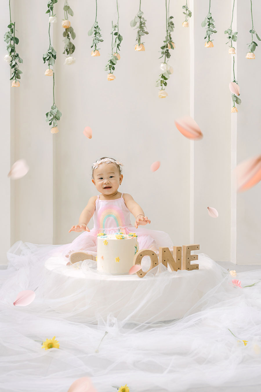 floral cake smash denpasar at mousca studio